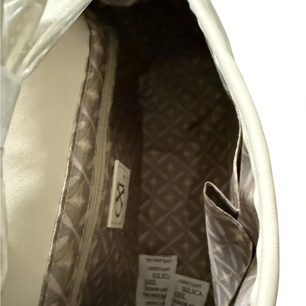 Christian Lacroix Clara Embossed Logo Shoulder Bag – Neutral Beige/Bone